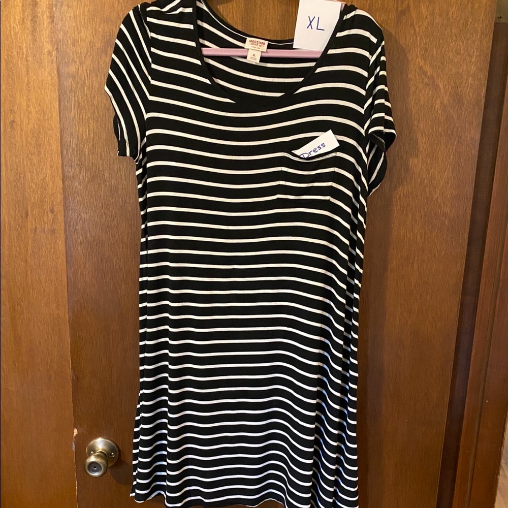 Black and white target dress
